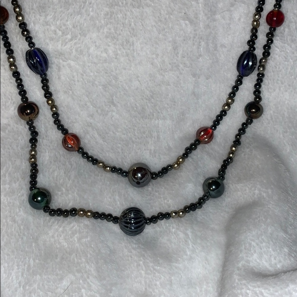 Very Antique Necklace-Seed beads w/ Lampwork Beads - Picture 7 of 7